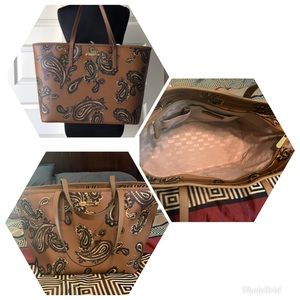 MK Paisley Tan Tote Bag New ! Brand New !!!!